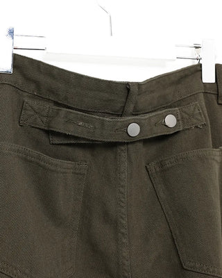 Cotton pants with back button detail