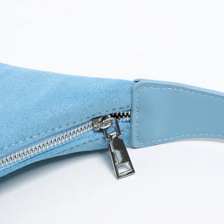 Suede Moon Belt Shoulder Bag