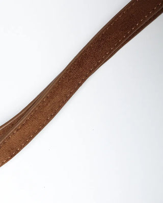 Suede buckle shoulder bag