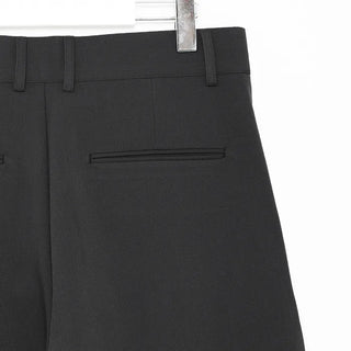 Double-pleated round-leg slacks