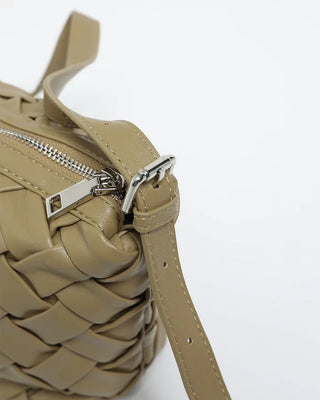 Grid pattern leisure shoulder bag