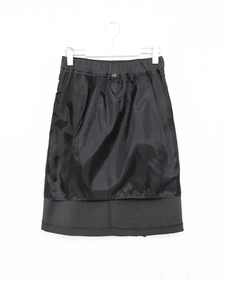 Banded pleated midi skirt