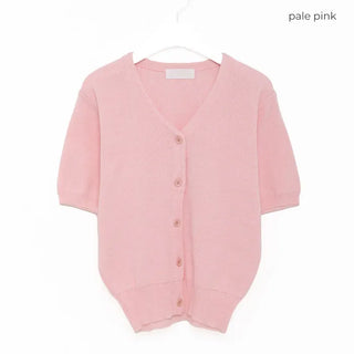 V-neck knit cardigan