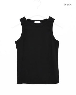 Simple cotton ribbed tank top