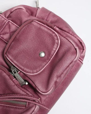 2-Way Vintage Double Pocket Square Boston Bag