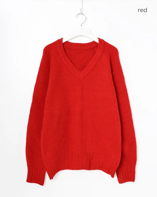 V-neck basic knit