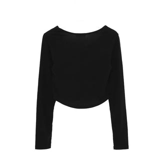 U-neck cropped T-shirt