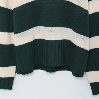 Bold striped loose-fit knit