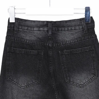 Waistband String Pintuck Denim Pants