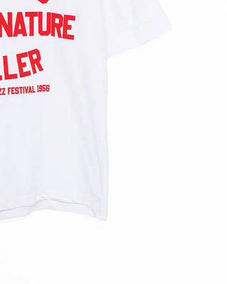 morning lettering half-sleeve T-shirt