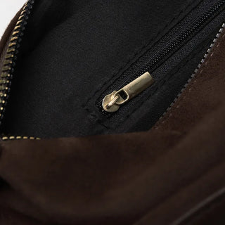 Suede shoulder bag