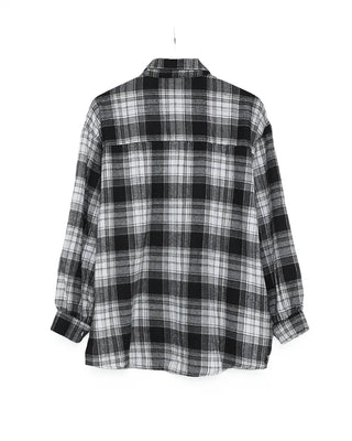 Loose-fit check shirt