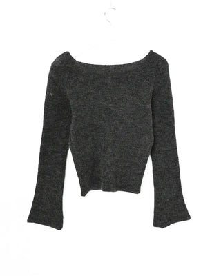 Mohair Mix Long Flare Sleeve Knit