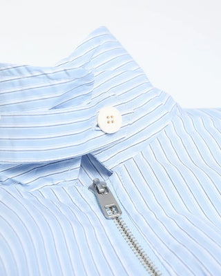 High-neck striped pattern blouson