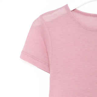 Slim round half-sleeve T-shirt