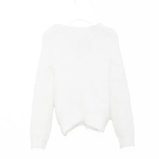 Fur knit cardigan