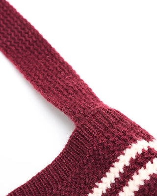 Striped knit bag