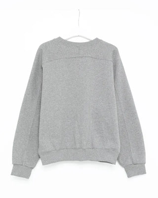 Color-block brushed fleece sweatshirt