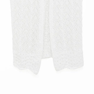 Perforated Long Knit Dress