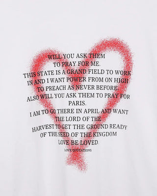 (Unisex) Heart Spray Lettering Half T-shirt