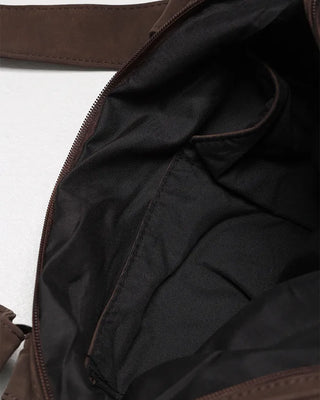 Multi-pocket Boston Big Leather Tote Bag