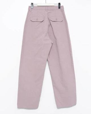 Cotton pants with back flap pockets
