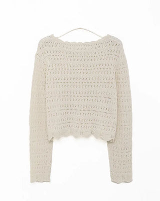 Wave punching cardigan