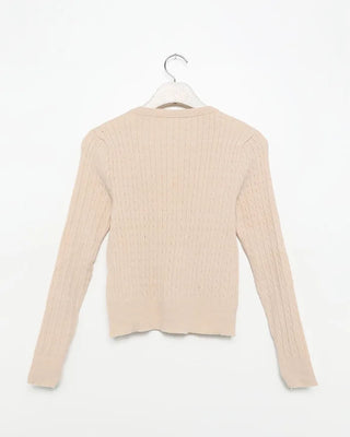 Cherry Cable Knit Cardigan