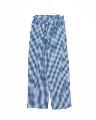 Gingham check wide seersucker pants