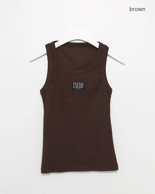 Bust One Tag Slim Rib Tank Top