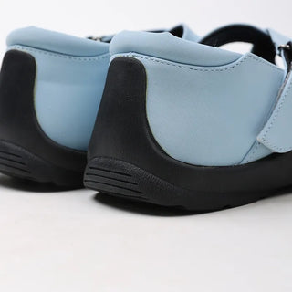 Round cross strap loafers