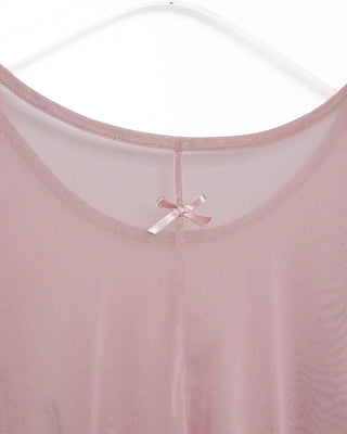 Ribbon sheer long-sleeve T-shirt