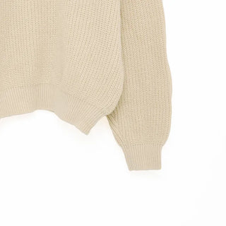 Half-zip ribbed knit
