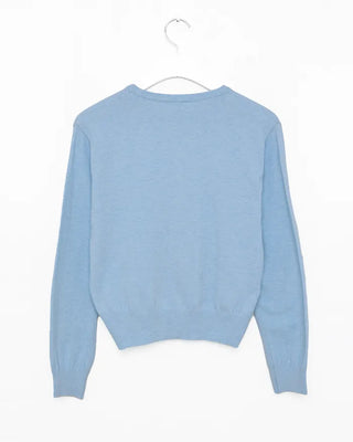 Ribbed Point Round Neck Cardigan