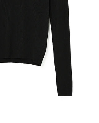 Ribbed U-neck T-shirt