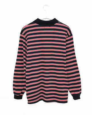 (Unisex) Multi-stripe Long Polo T-shirt