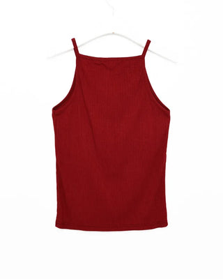 Simple ribbed slim American camisole