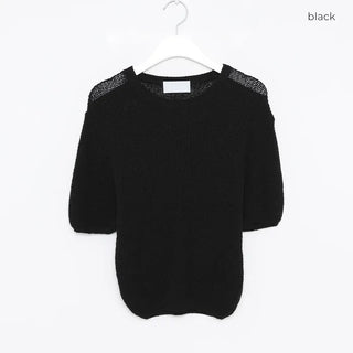 Round neck short-sleeved knit