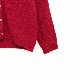 V-neck cardigan with gold buttons