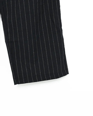 Striped wide banding pants