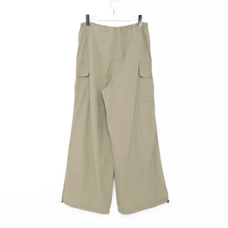 Waist drawstring cargo parachute pants
