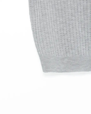 Round neck button collar knit