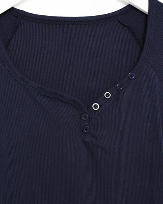 Ribbed button cropped t-shirt