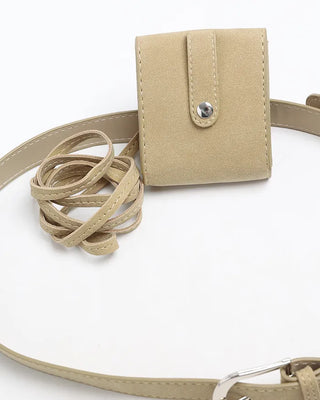 Suede-like pocket belt