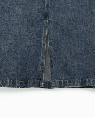 Vintage denim midi skirt
