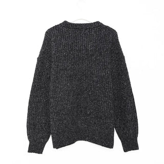 (Unisex) Melange Natural Round Knit