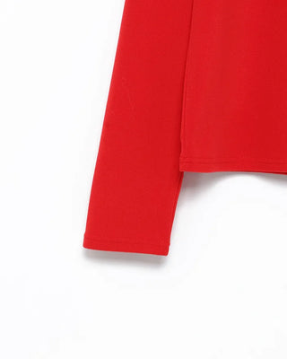 Scooped Neck Fleece Long T-Shirt