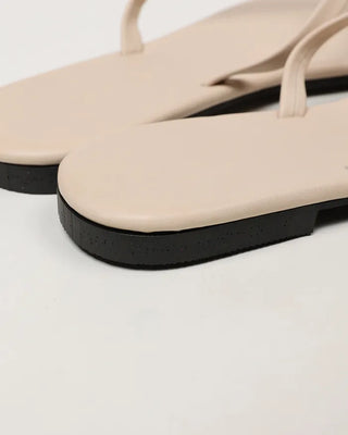 Faux leather beach sandals