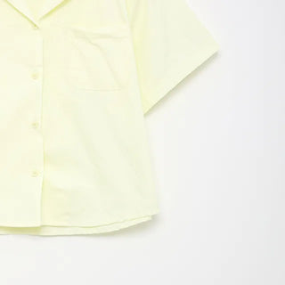 Cropped pocket short-sleeved T-shirt