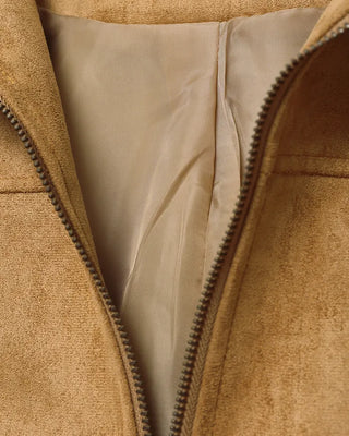 Suede cropped jacket